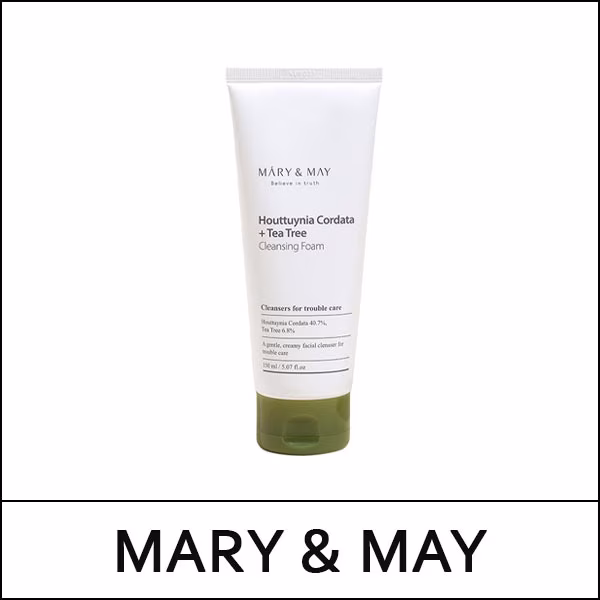 [MARY & MAY] ★ Sale 53% ★ (bo) Houttuynia Cordata + Tea Tree Cleansing Foam 150ml / Box 35 / (sc40) / 35/6799(7) / 15,900 won(7)